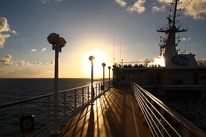 Abendstimmung an Bord