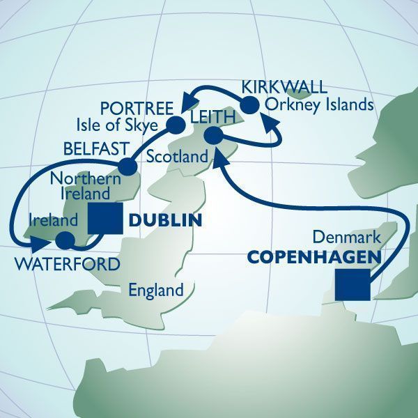 Kreuzfahrt Route Schottland Irland
